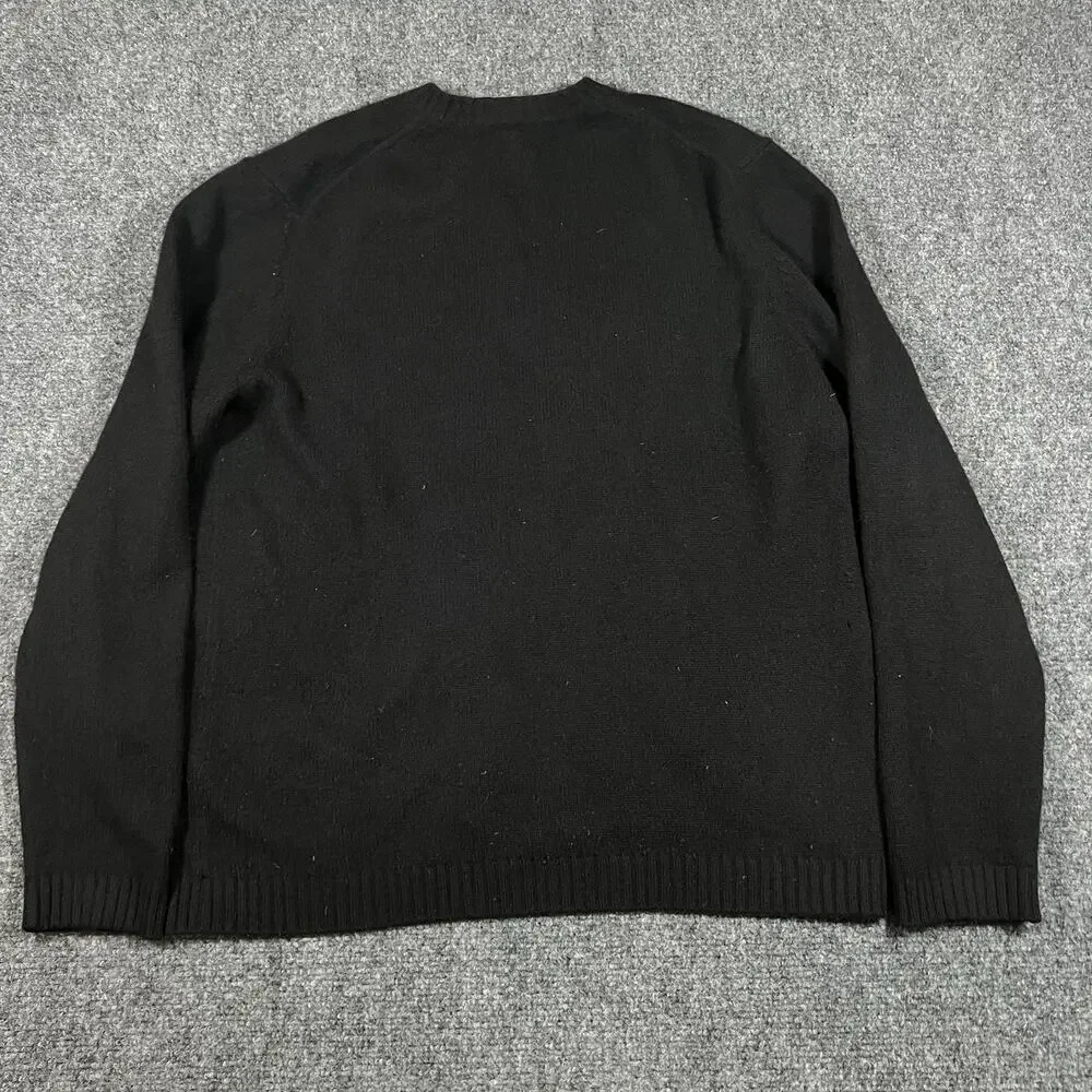 Banana Republic Sweater Mens S Black 100% Cashmere Soft Knit Pullover Crewneck